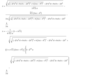Cubic equation